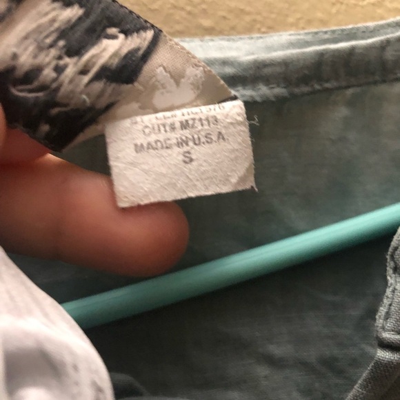 Match Point 100% Linen Blouse Tunic Blue Women's Size Small *Flaw - Picture 3 of 6